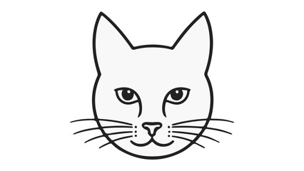 cute cat portrait illustration