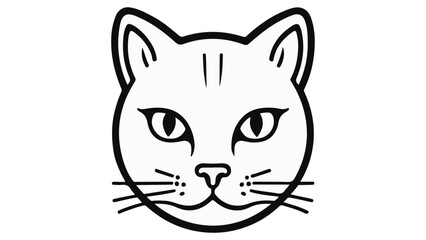 simple cat face vector illustration