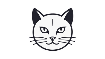 cute cat face vector illustration sign