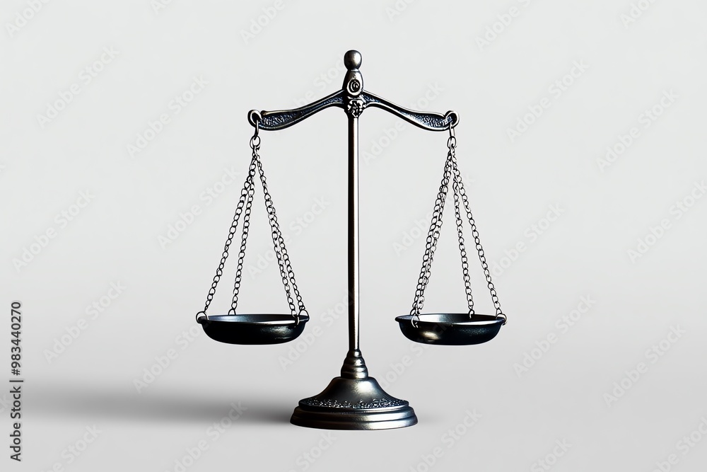 Leinwandbilder simple libra balance, showing a line with a small curve beneath, representing the scales