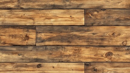Naklejka premium Rustic wooden planks with knots and grain texture.