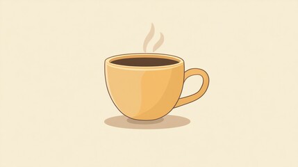 Obraz premium A steaming cup of coffee.