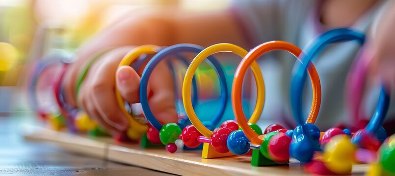 Engaging young child in learning through interactive educational toys for developmental growth