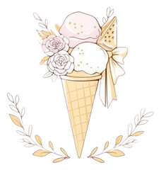 PNG Icecream dessert food white background.