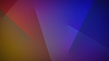 Dynamic geometric abstract background featuring overlapping gradients in purple, blue, red, and gold hues. A bold, textured design with sharp angles and smooth transitions