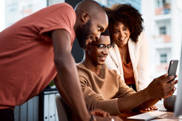 Phone, collaboration and reading with business people for email marketing, target audience research...
