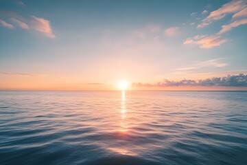 Obraz premium Beautiful background of sunrise with sea with good copy space.