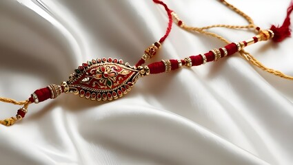 Indian Festival Dussehra showing golden jasmine garland and flowers