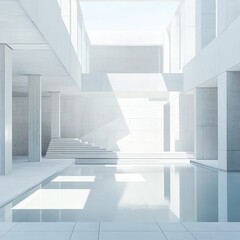 Fototapeta premium Modern Minimalist Architecture with Natural Light