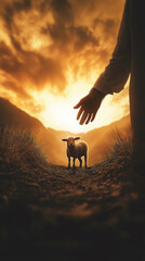 Jesus Christ, holy lamb, embodies faith in God, guiding his followers in their spiritual journey through the teachings of the Bible and essence of Christianity and religion.
