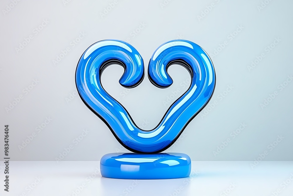 Poster Minimal Aquarius symbol, using two parallel wavy lines in a modern, abstract form