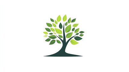 Green tree logo with multiple leaves on white background.