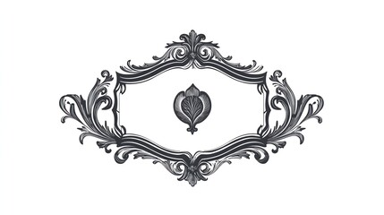 A vintage ornate frame with a floral design.