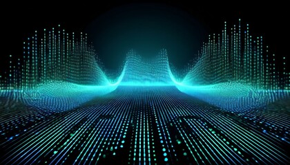 Digital background for tech, AI, data, audio, graphics, and more