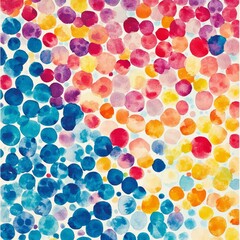 Fototapeta premium Vibrant Watercolor Dots Pattern for Creative Design
