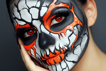 Scary Halloween face paint tutorials to create creepy and realistic looks