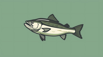 A cartoon illustration of a fish.