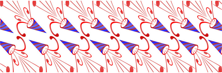 background with illustration New Year's trumpet © Al