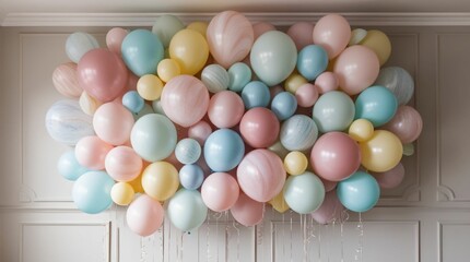 バルーンで飾られた壁