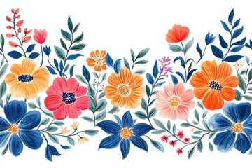 Watercolor floral seamless pattern. Perfect for textile designs, wallpaper, and wrapping paper.
