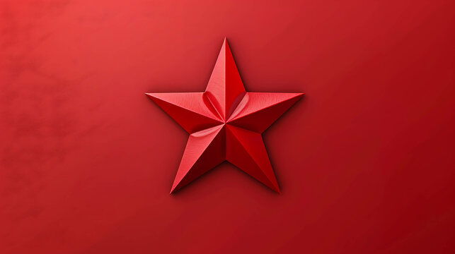 Red star on a red background.