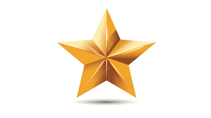 Obraz premium A golden star isolated on a white background.