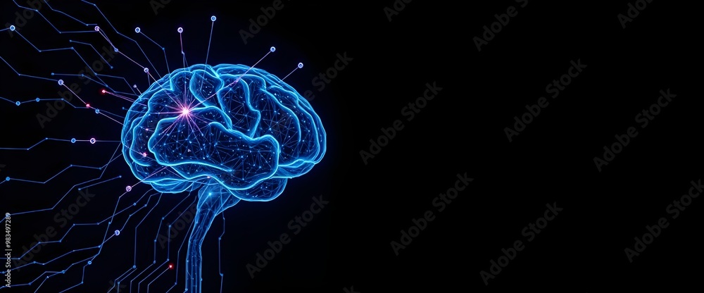 Poster a fusion of artificial intelligence and neural networks converges with the human brain.