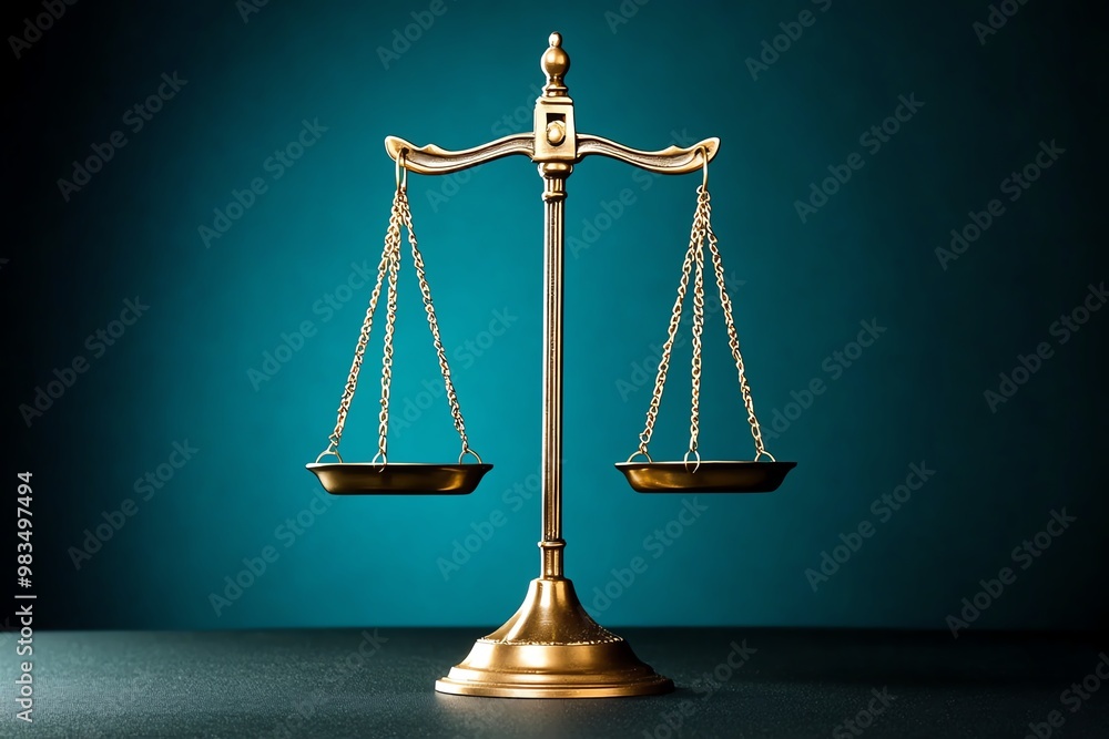 Leinwandbilder Simple Libra balance, showing a line with a small curve beneath, representing the scales