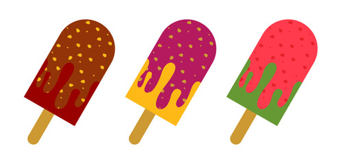 colorful ice cream stick