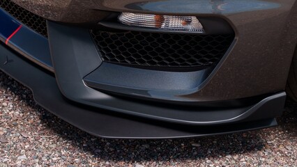 Fog light on a car