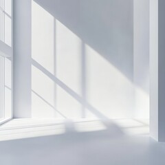 Obraz premium Bright Minimalist Interior with Soft Shadows and Light