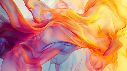 Fototapeta premium Abstract colorful flowing fabric.
