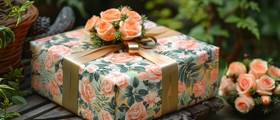 Fototapeta premium Romantic anniversary gift box.