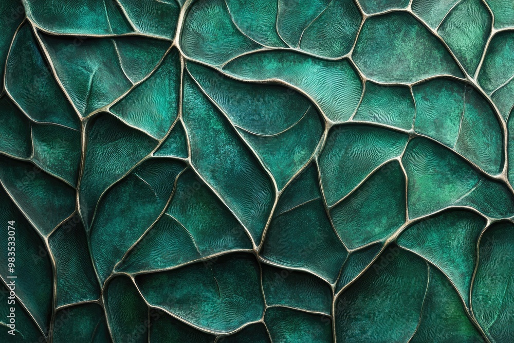 Poster detailed green leaf texture with intricate patterns, perfect for nature-themed projects and backgrou