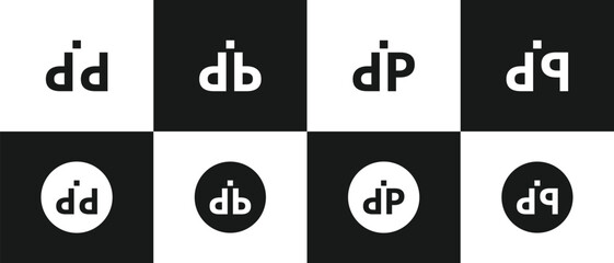 Initial D Vector Lettermark Set of Logos with the Combination of Other English Letters