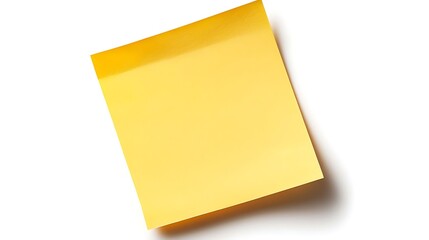 A blank yellow sticky note, ready for writing reminders or messages.