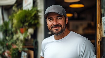 A friendly, middle-aged man with a trimmed beard and a black cap smiles warmly at the camera.