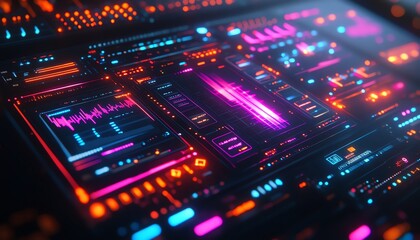 Obraz premium Advanced digital platform interface for creatives