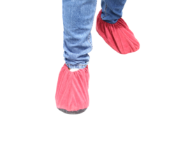 Shoe cover to prevent dirt from slipping out of the shoes onto the floorwith transparent image of PNG format extension.