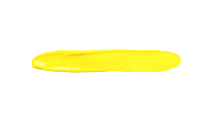 Yellow brush with transparent image of PNG format extension.