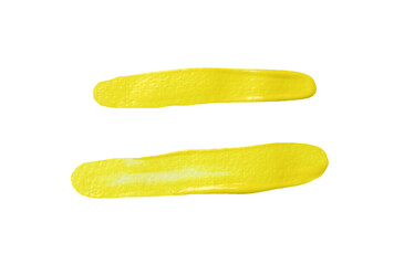 Yellow brush with transparent image of PNG format extension.