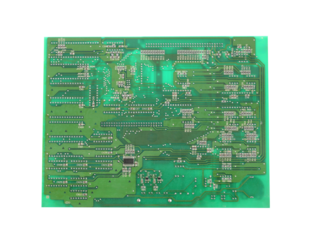 Green of computer motherboard iwith transparent image of PNG format extension,.