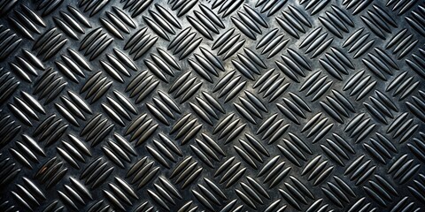 Black corrugated metal surface with round dents texture for industrial backgrounds