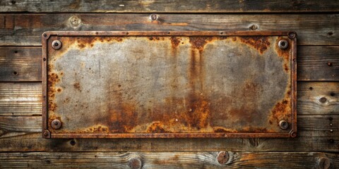 Gritty and weathered vintage metal sign with rustic charm for design projects