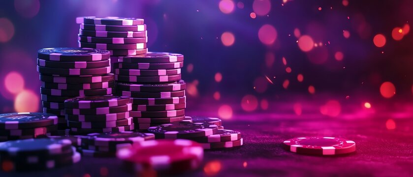 Modern banner for Non GAME STOP Casino, dark purple background, bold GAME STOP text positioned above or on the left, minimalist style with gaming elements, wellintegrated design - Powered by Adobe