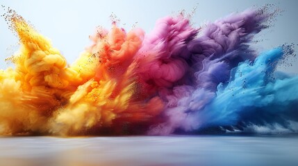 Obraz premium Colorful Paint Powder Splash