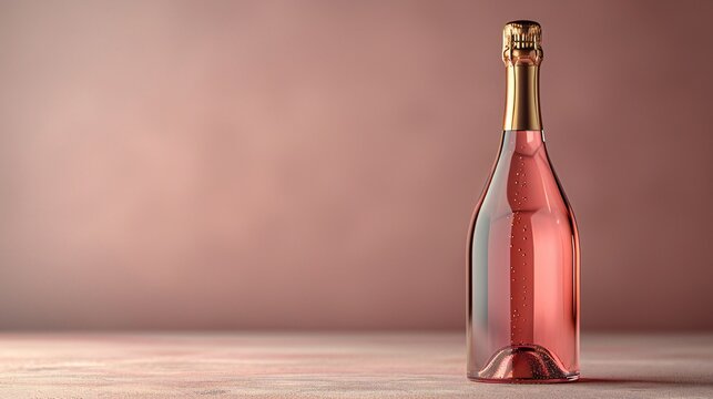 Pink Champagne Bottle