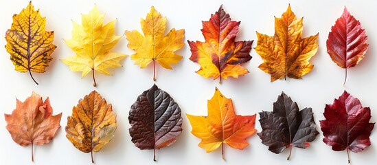 Obraz premium Autumn Leaf Collection Set