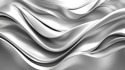 Obraz premium Minimalist Monochrome Layers with a Futuristic Gradient Sleek Silver Grey Technology with a Smooth Surface Dynamic Gray Digital Fluid Art Trendy Metallic Aluminum Shape Background