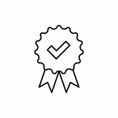 badge check mark icon sign vector